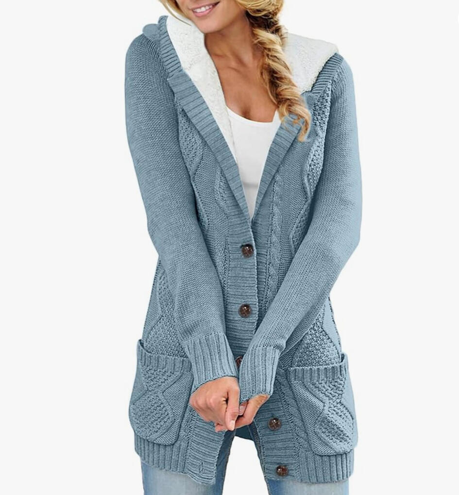 Cozy Sherpa Cardigan Sweater, Large Selection of Colors ➥