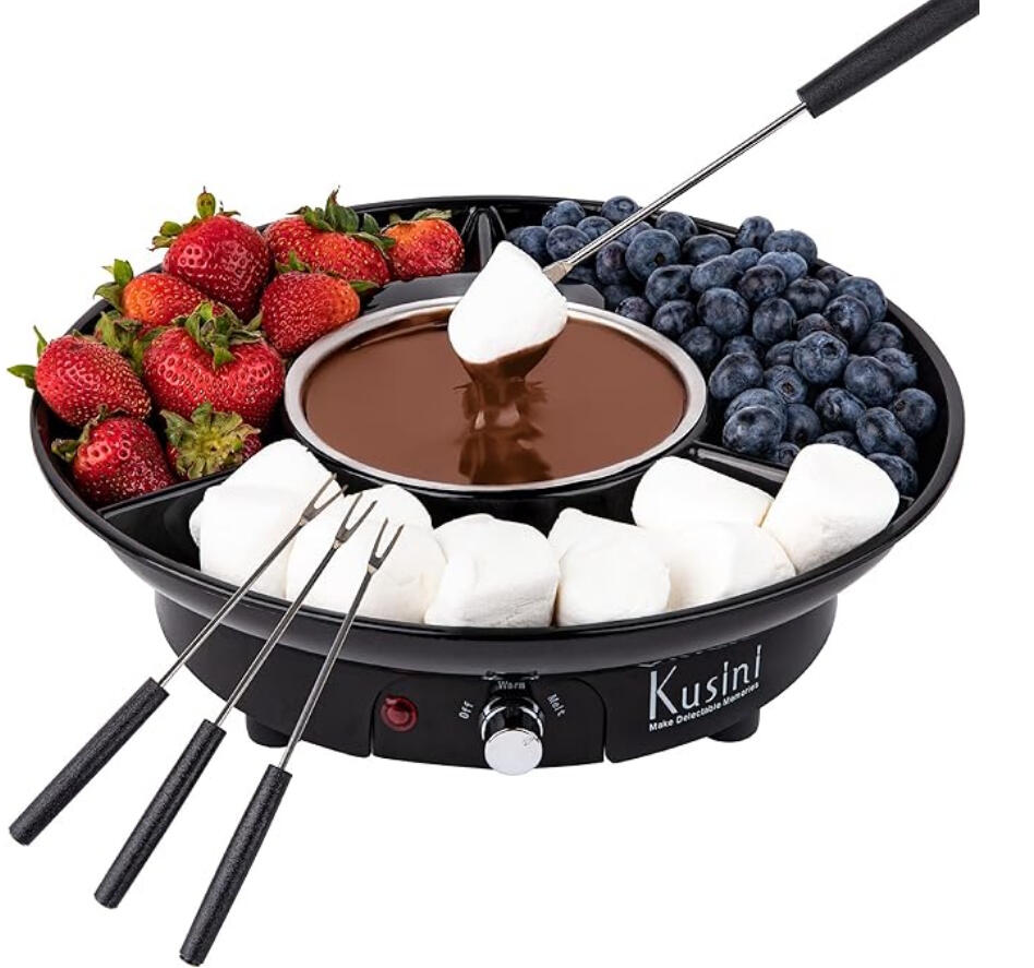 Deluxe Electric Chocolate Fondue Set ➥
