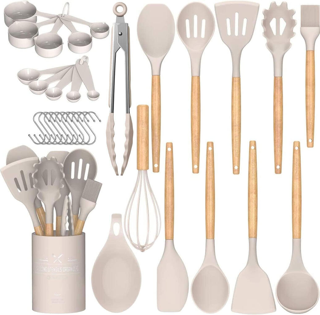 Silicone Cooking Utensils Set, 33 pieces ➥